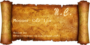 Mosser Célia névjegykártya